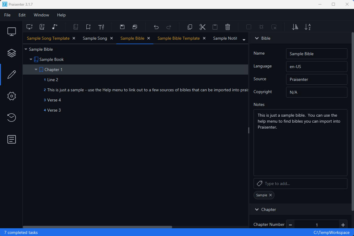 Bible number by order result