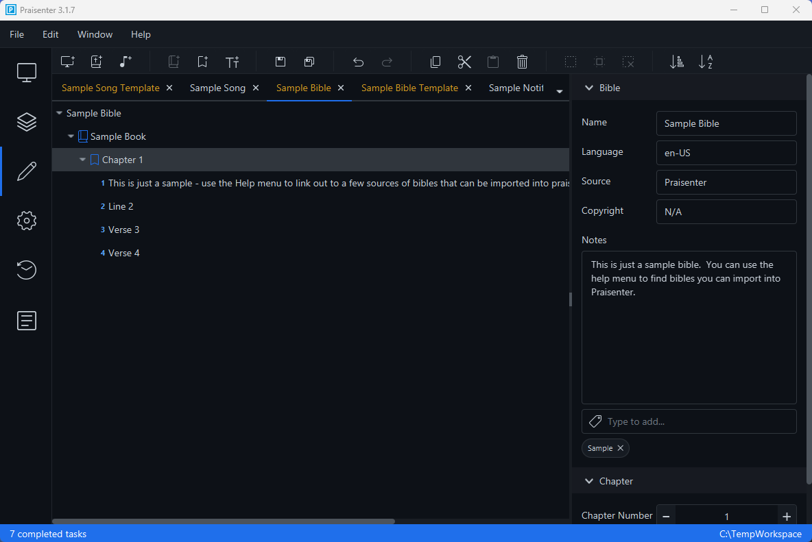 Bible sort by number result