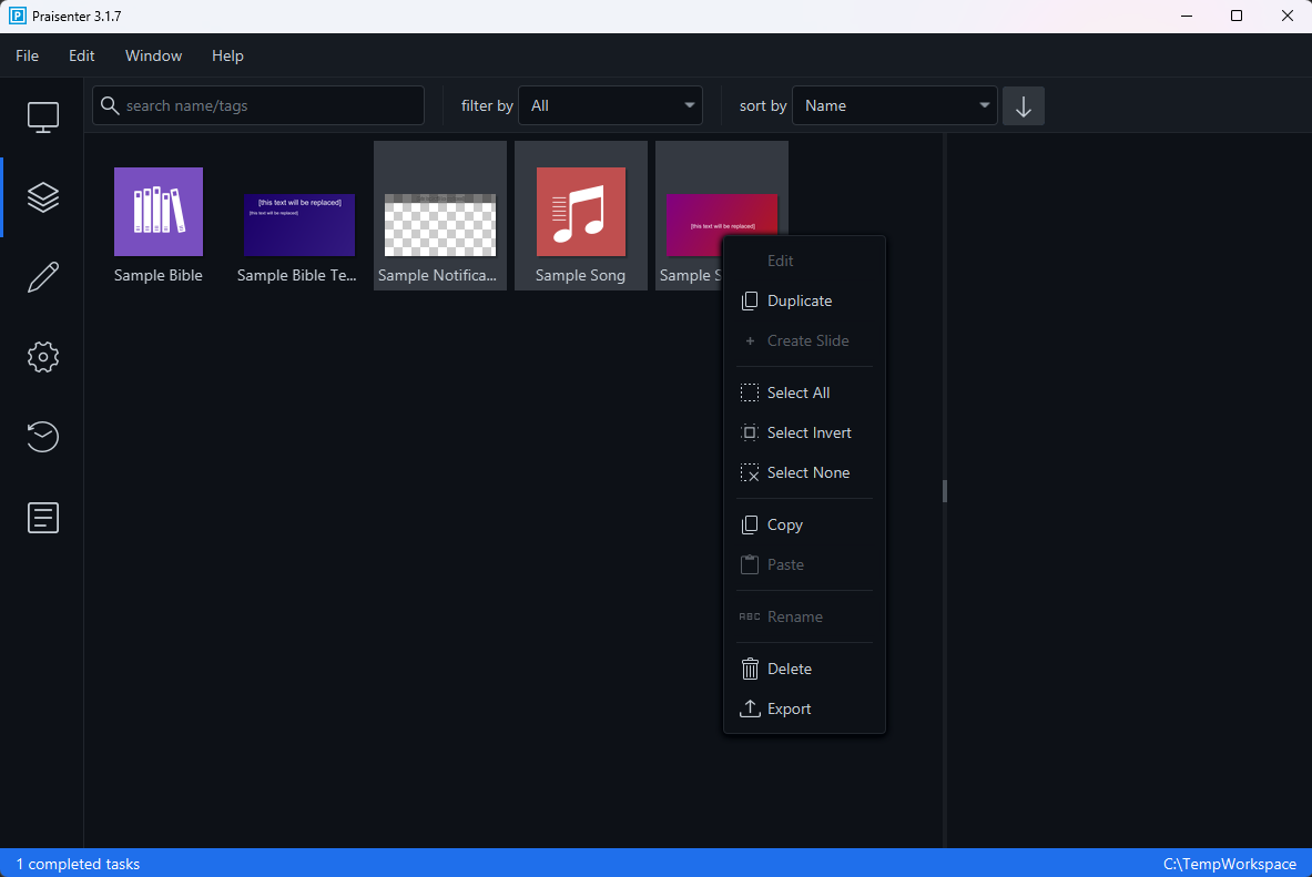 Library select multple items