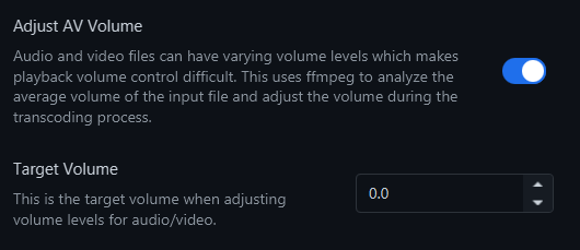 Miscellaneous media settings