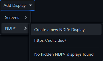 presentation add NDI® display