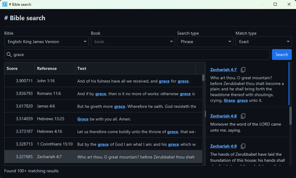 presenting bible searching