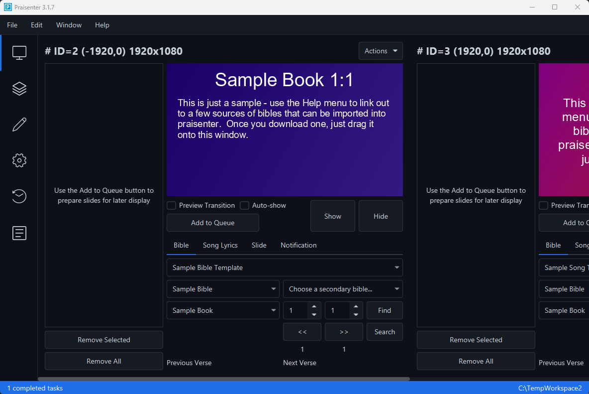 presentation controller - 2 displays