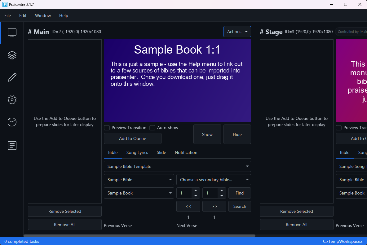 presentation controller linked displays