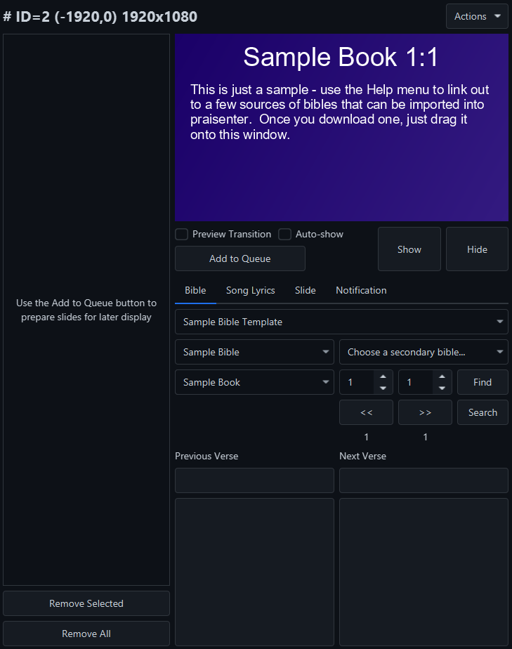 presentation display controller