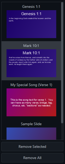 presenting queue reorder result