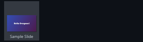 presenting slide list