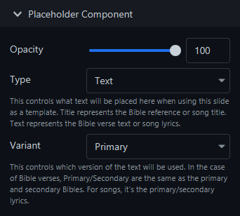 Slides placeholder component