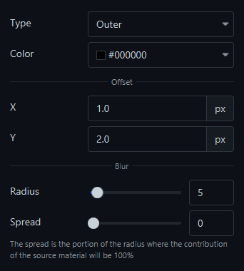Slides shadow and glow